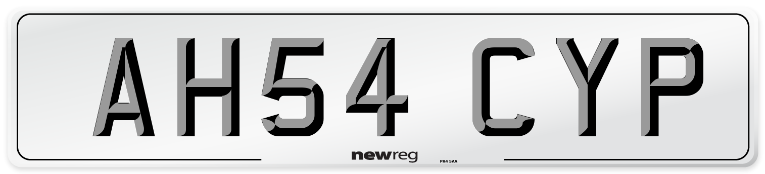 AH54 CYP Number Plate from New Reg